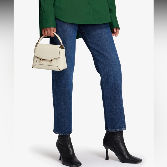 SOLD NWT Strathberry Nano Mosaic Bag Cream Vanilla Leather seen Kate Middleton - Picture 11 of 11